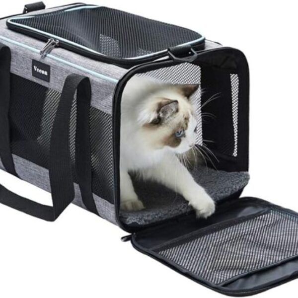 Vceoa Cat and Dog Soft Sided Pet Carrier for Travel