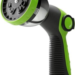 ALMA 10 Spray Pattern Perfect Garden Water Hose Nozzle Sprayer with Thumb Control On Off Valve